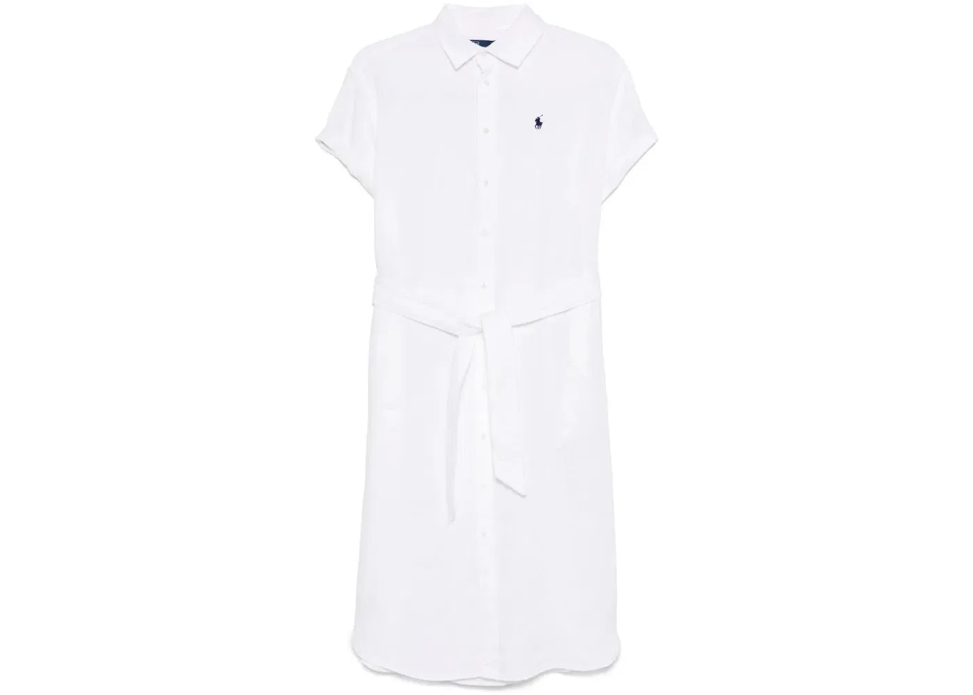 Женское платье-миди с поясом Polo Ralph Lauren, White