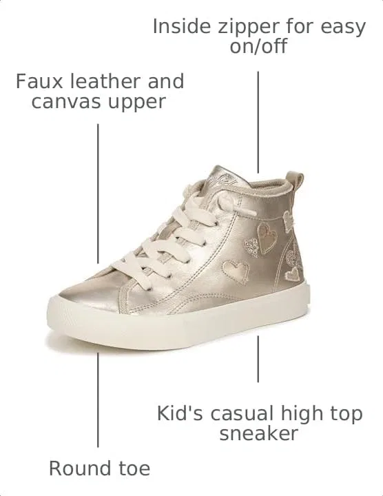Детские кроссовки для девочек Vibin-k Blowfish Malibu, Platino Gold Faux Leather — фото 3