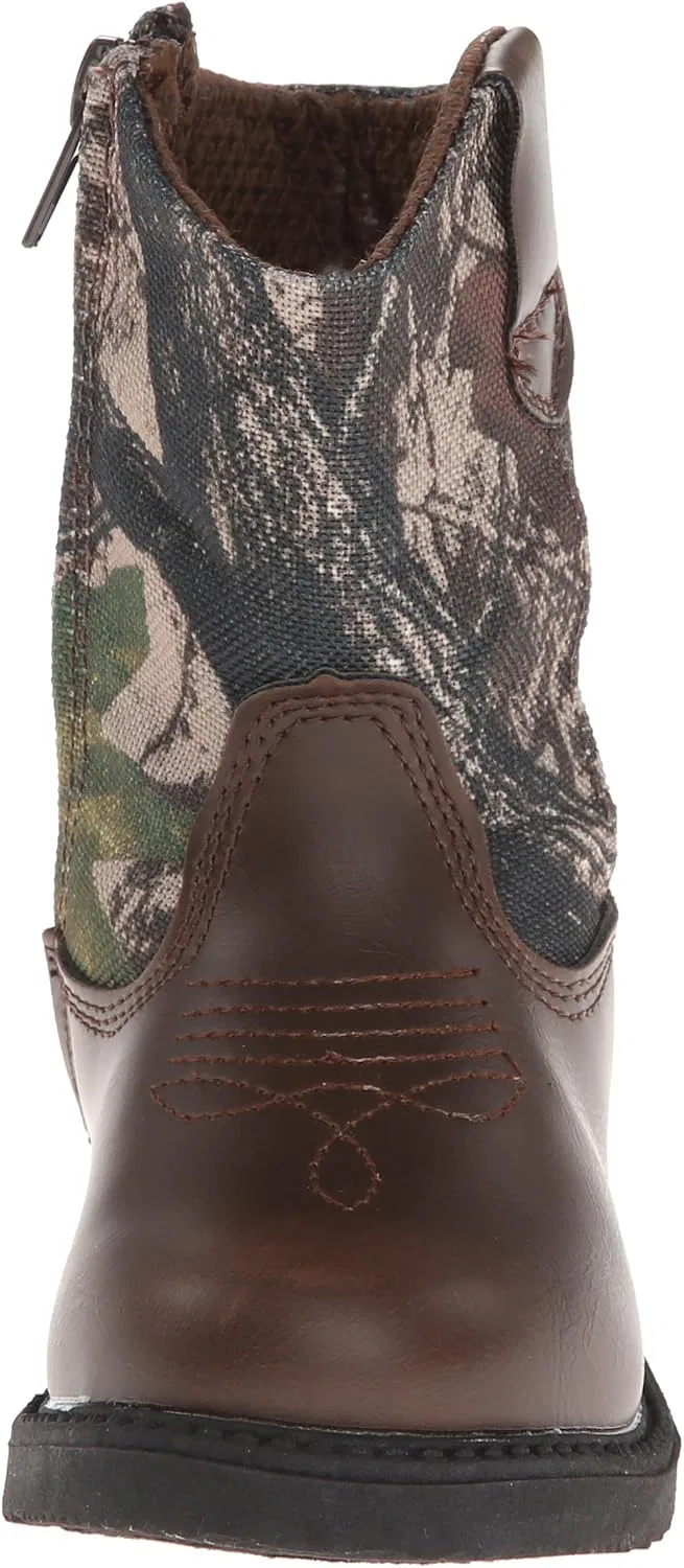 Детские ботинки для девочек с принтом Northside Partner Cowboy Boot Northside, Brown Camo — фото 2