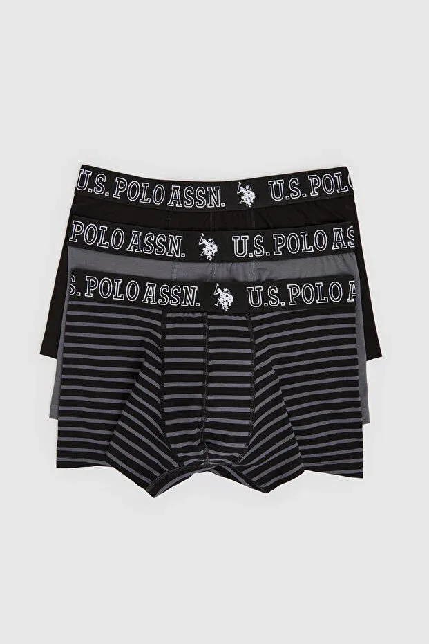 Мужские трусы-боксеры хлопковые U.S. Polo Assn., Black — фото 2
