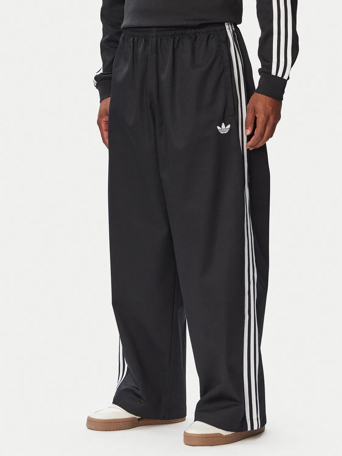 Мужские спортивные брюки свободного кроя Adicolor Cotton Twill Adidas, черный
