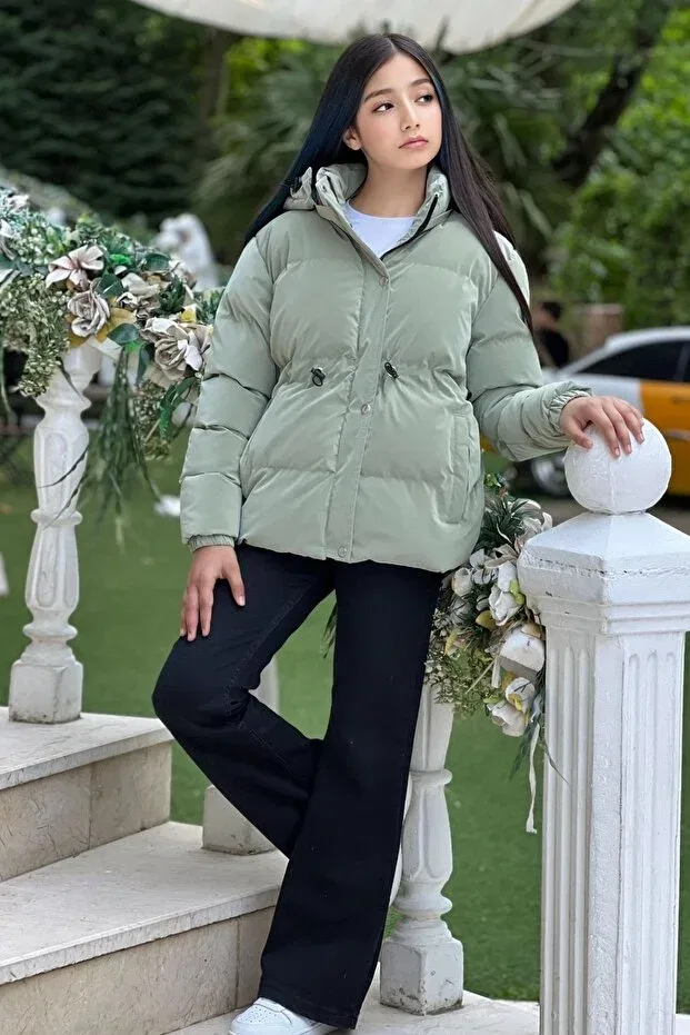 Детское зимнее пальто для девочек с капюшоном Zaziko Kids, Mint