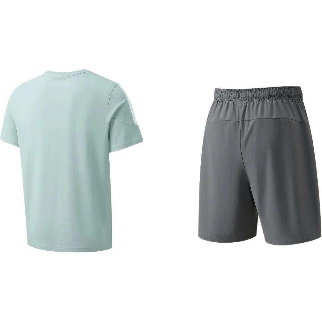 Детский спортивный комплект с круглым вырезом Casual Sportswear Adidas, Set (Light Blue Top+Gray Bottom) — фото 3