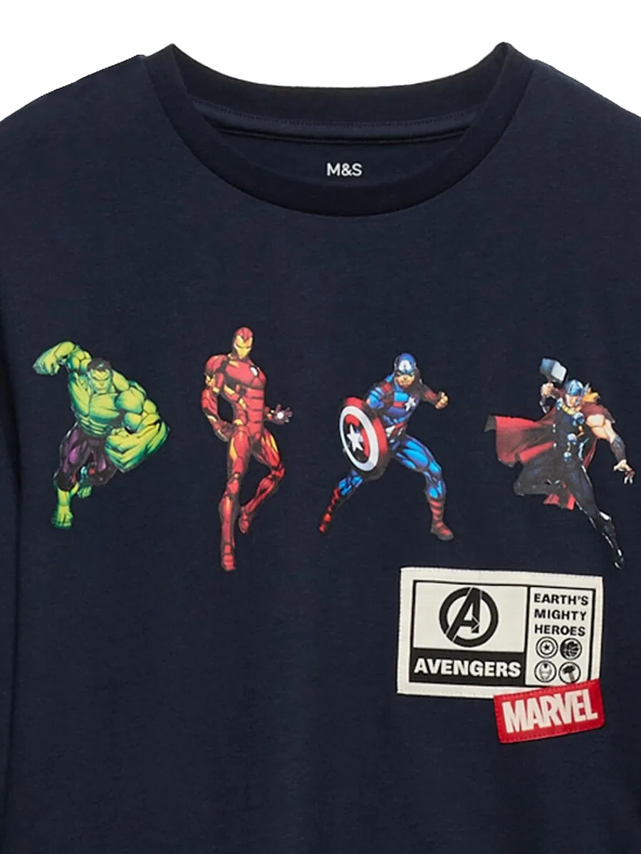 Пижама Marks & Spencer 'Marvel' темно-синего цвета — фото 3