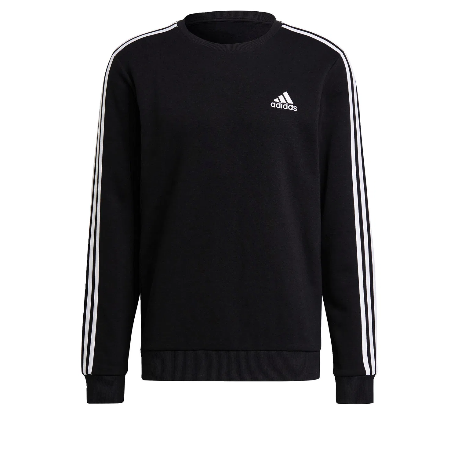 Мужской свитшот с принтом Essentials Fleece 3-Streifen Adidas, Schwarz Weiss