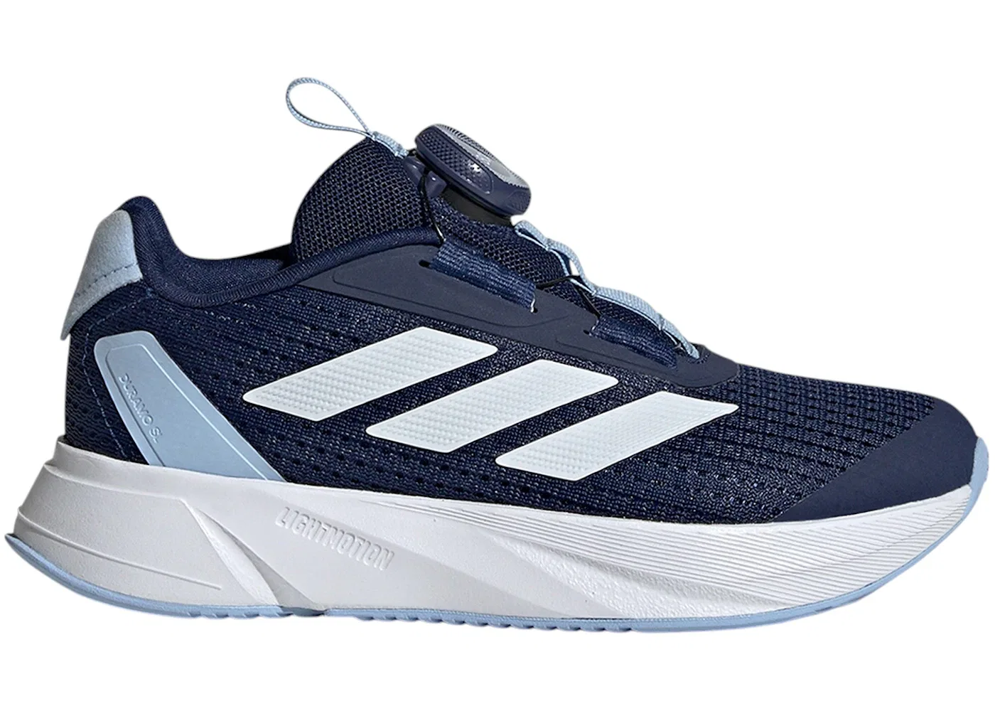 Детские кроссовки с шнуровкой Adidas Duramo SL, Dark Blue/Cloud White/Glow Blue