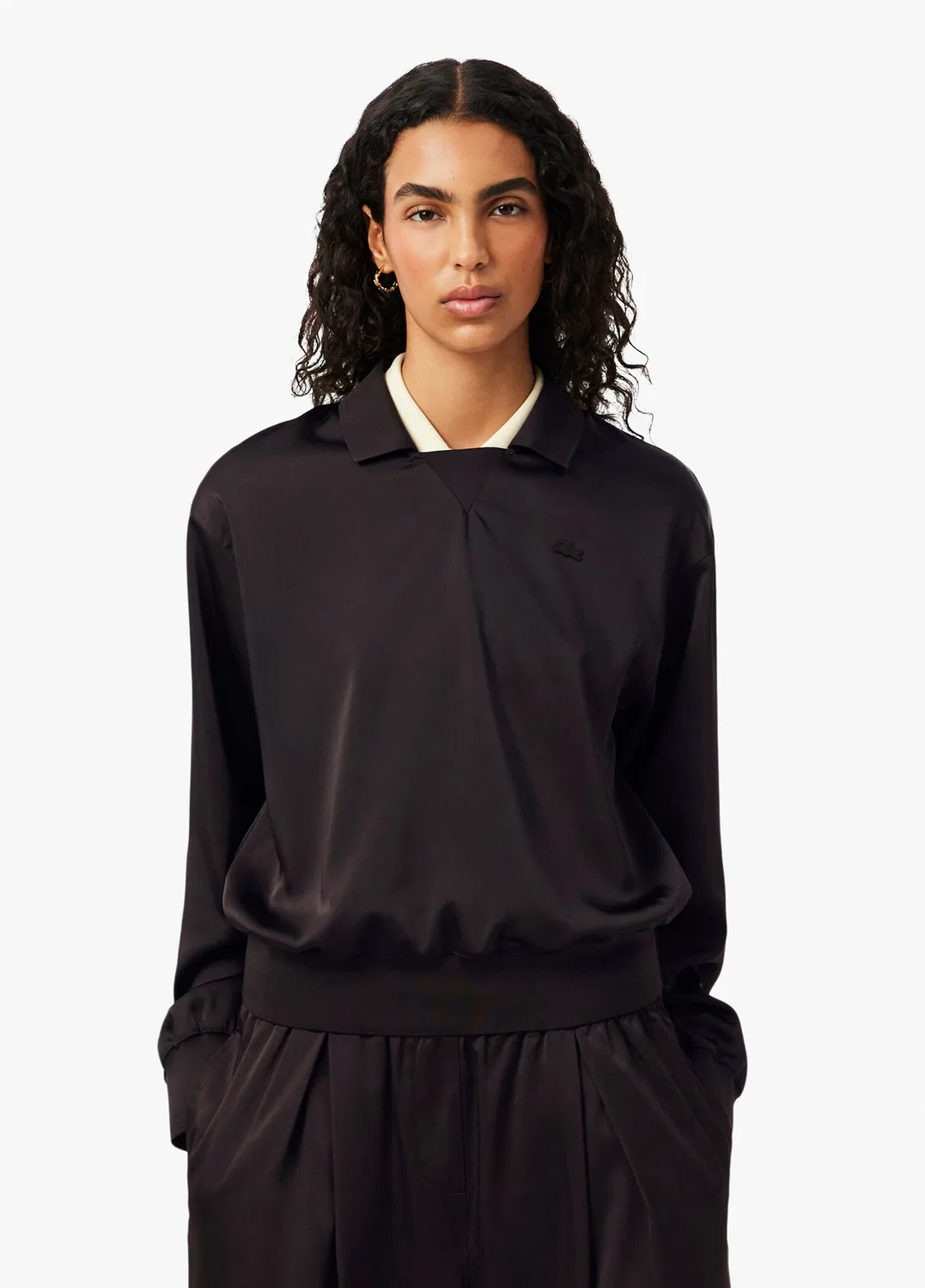 Поло Lacoste Relaxed Fit, коричневое — фото 2