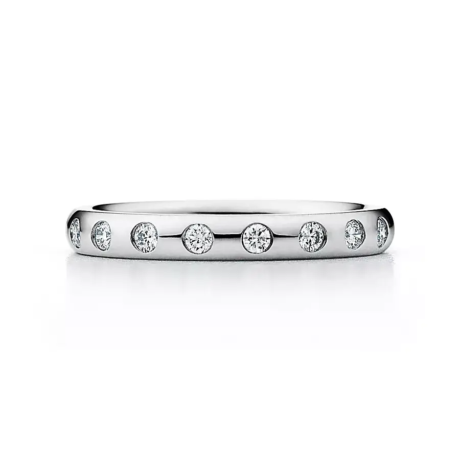 

Кольцо Tiffany & Co. x Elsa Peretti Stacking Band, платина/бриллиант