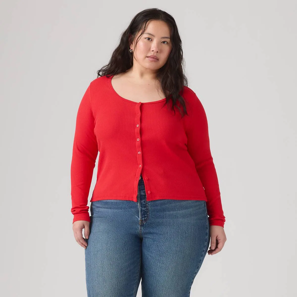 Рубашка с длинными рукавами и пуговицами от Austen (большой размер) Levi's, True Red - Red — фото 3