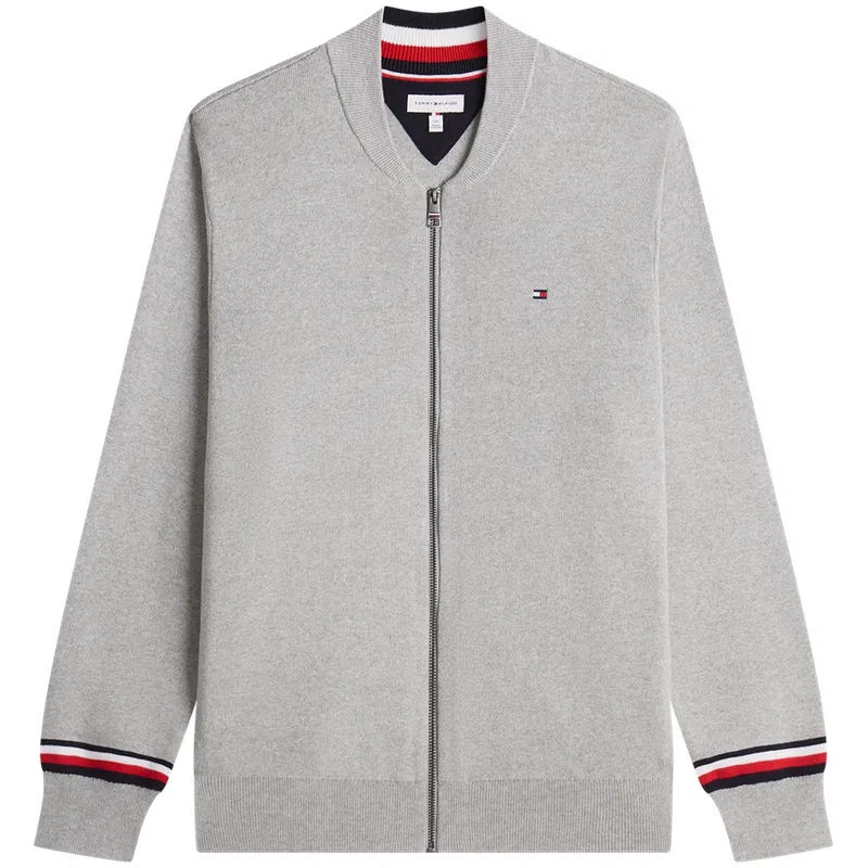 Свитер с бейсбольным воротником, Tommy Hilfiger, Navy Blue — фото 4