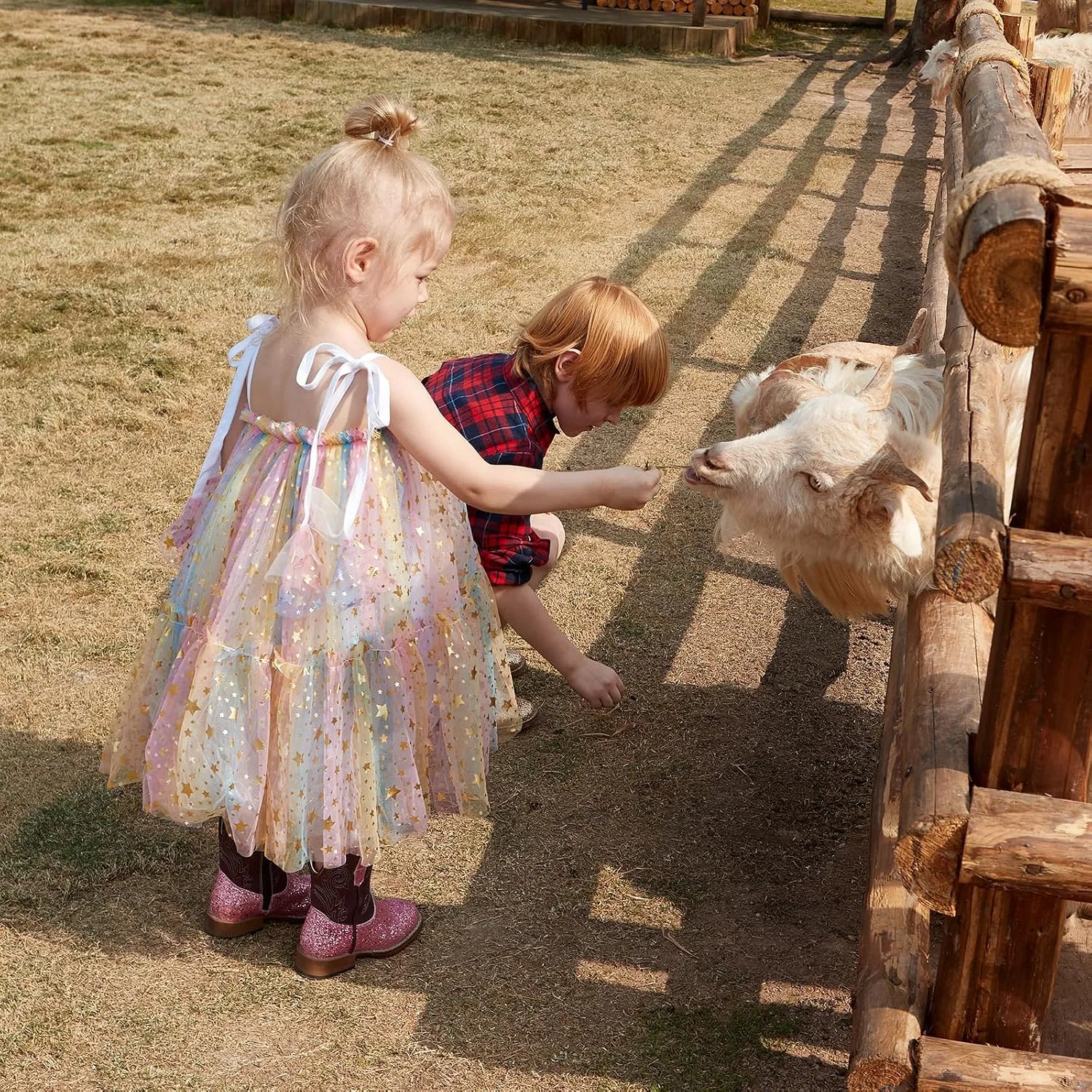 Детские сапоги для девочек с блестками Cowgirl Boots IUV KIDS, Bright Pink Glitter — фото 3