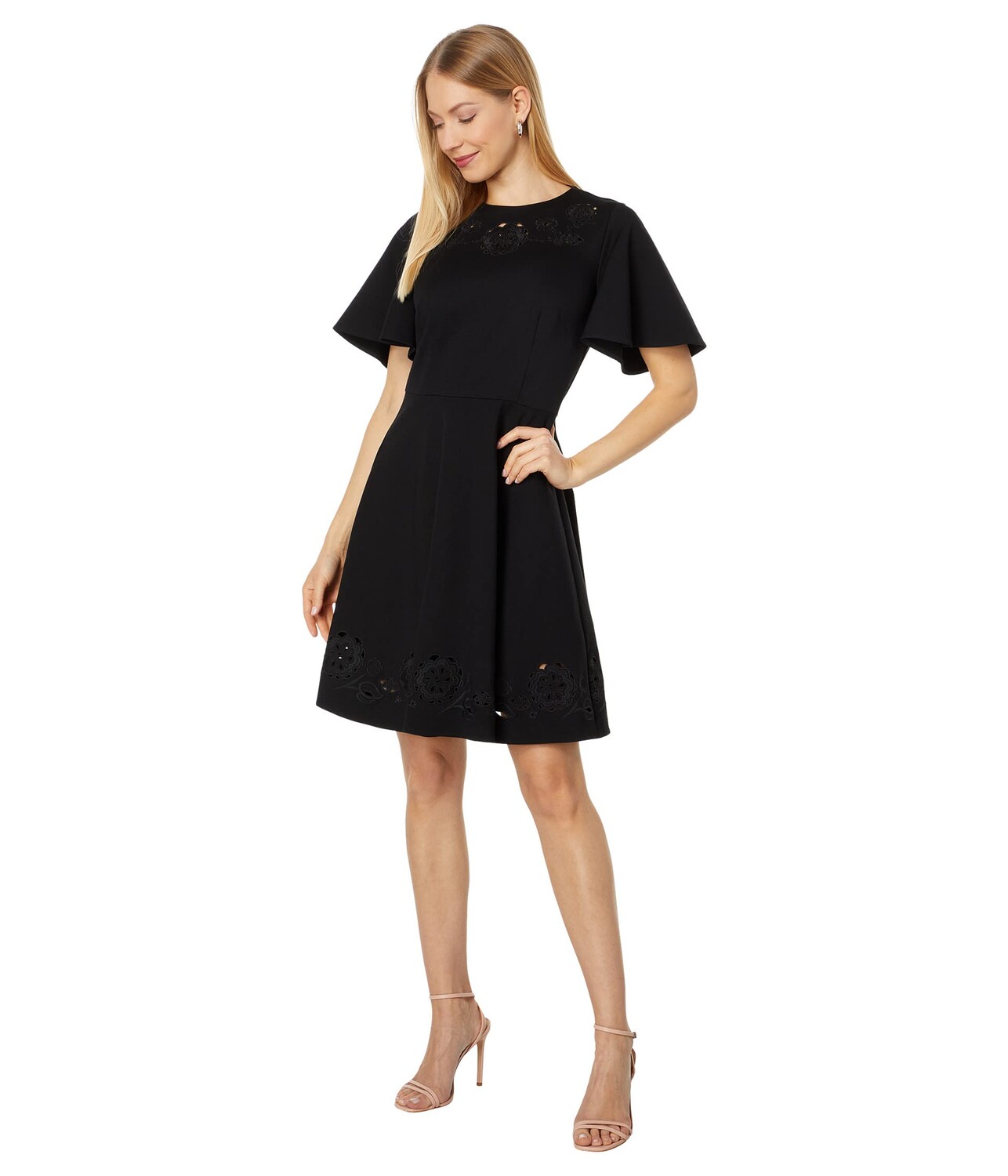 

Платье Kate Spade New York, Embroidered Cutwork Ponte Dress