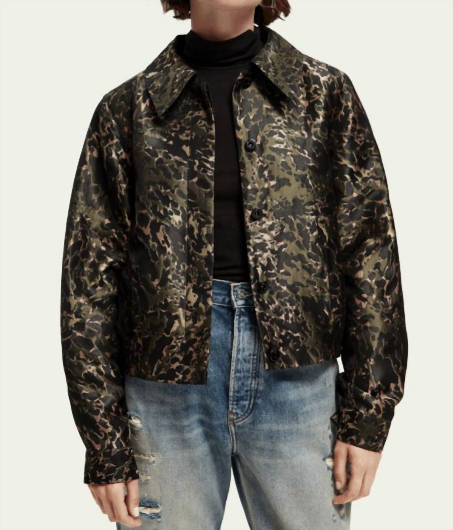 

Жаккардовая куртка Animal в мультиколоре SCOTCH & SODA