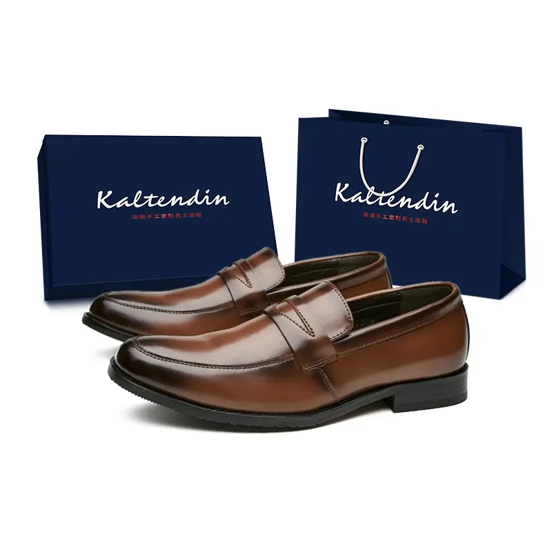 

Kaltendin Мужские повседневные туфли мужские низкие черно-коричневые, цвет Brown
