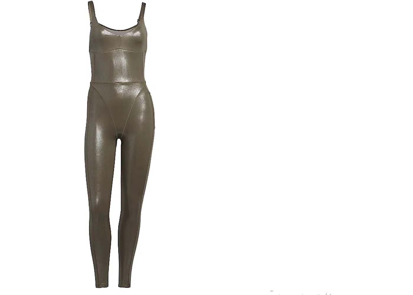 Женское боди-комбинезон с V-образным вырезом Catsuit Adidas, Medium Dark Khaki