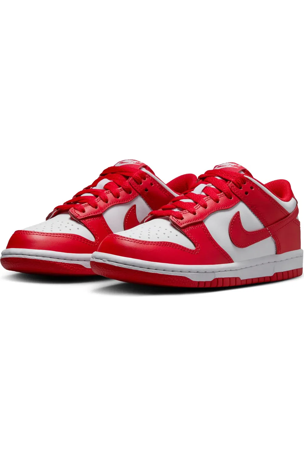 Кроссовки детские баскетбольные Dunk Low Nike, White/University Red