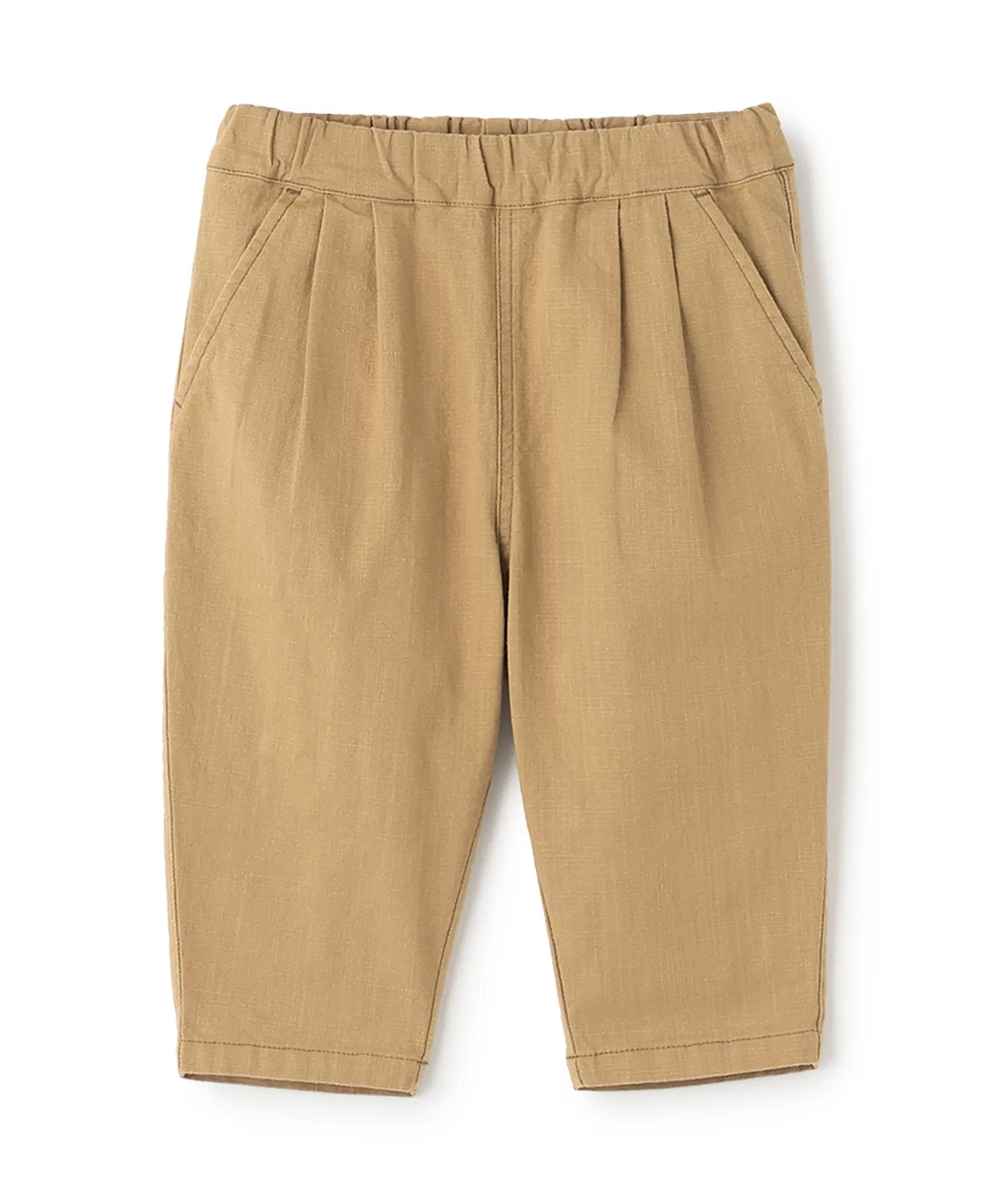 Детские брюки-саруэл с контактной прохладой 8-й длины, Petit Main, Light Beige