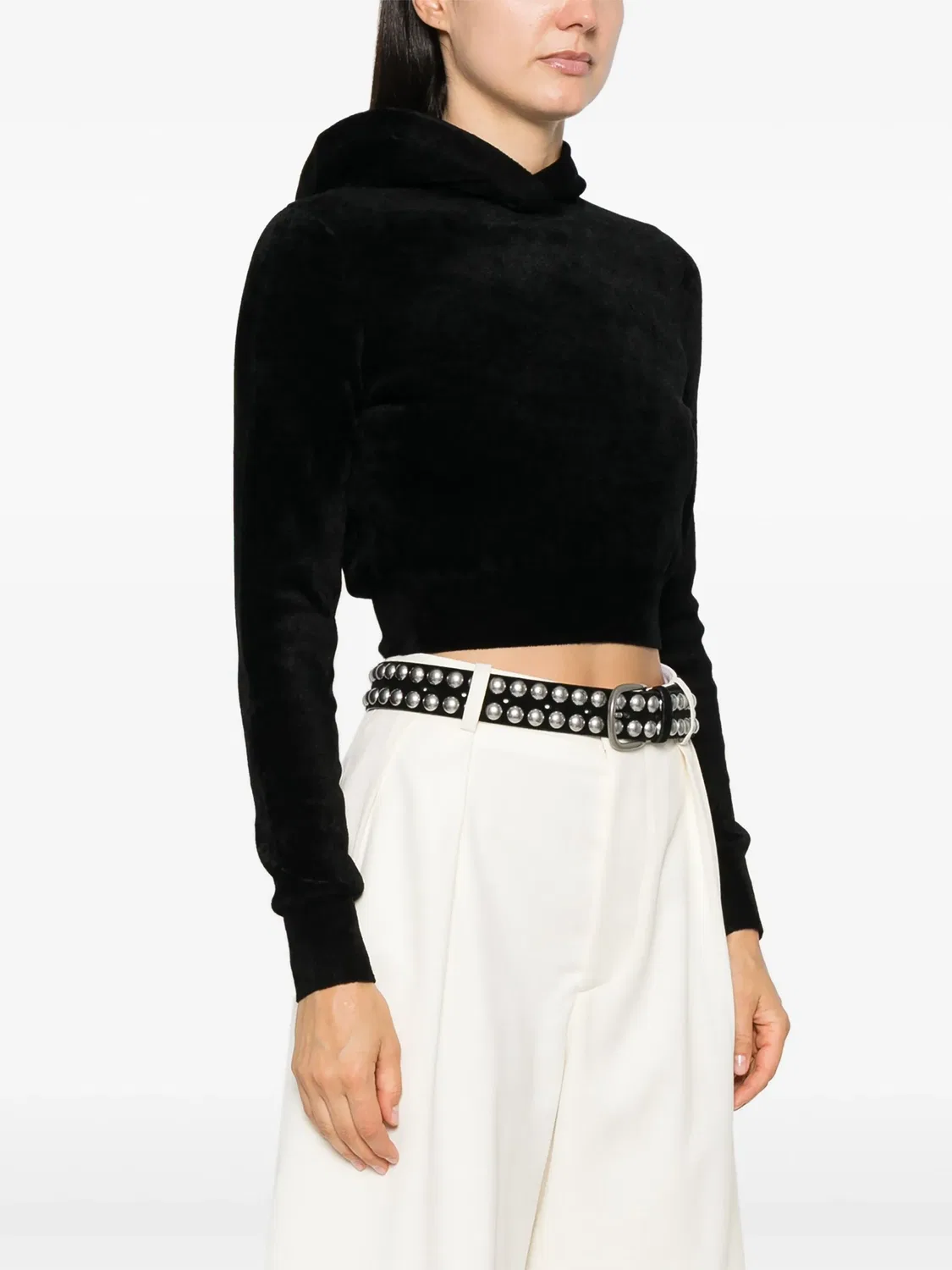 Alexander Wang Короткий Худи Черного Цвета — фото 2