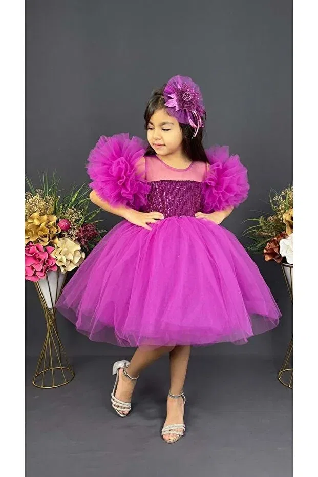Детское платье для девочек с пайетками Mnk Baby&Kids, Purple