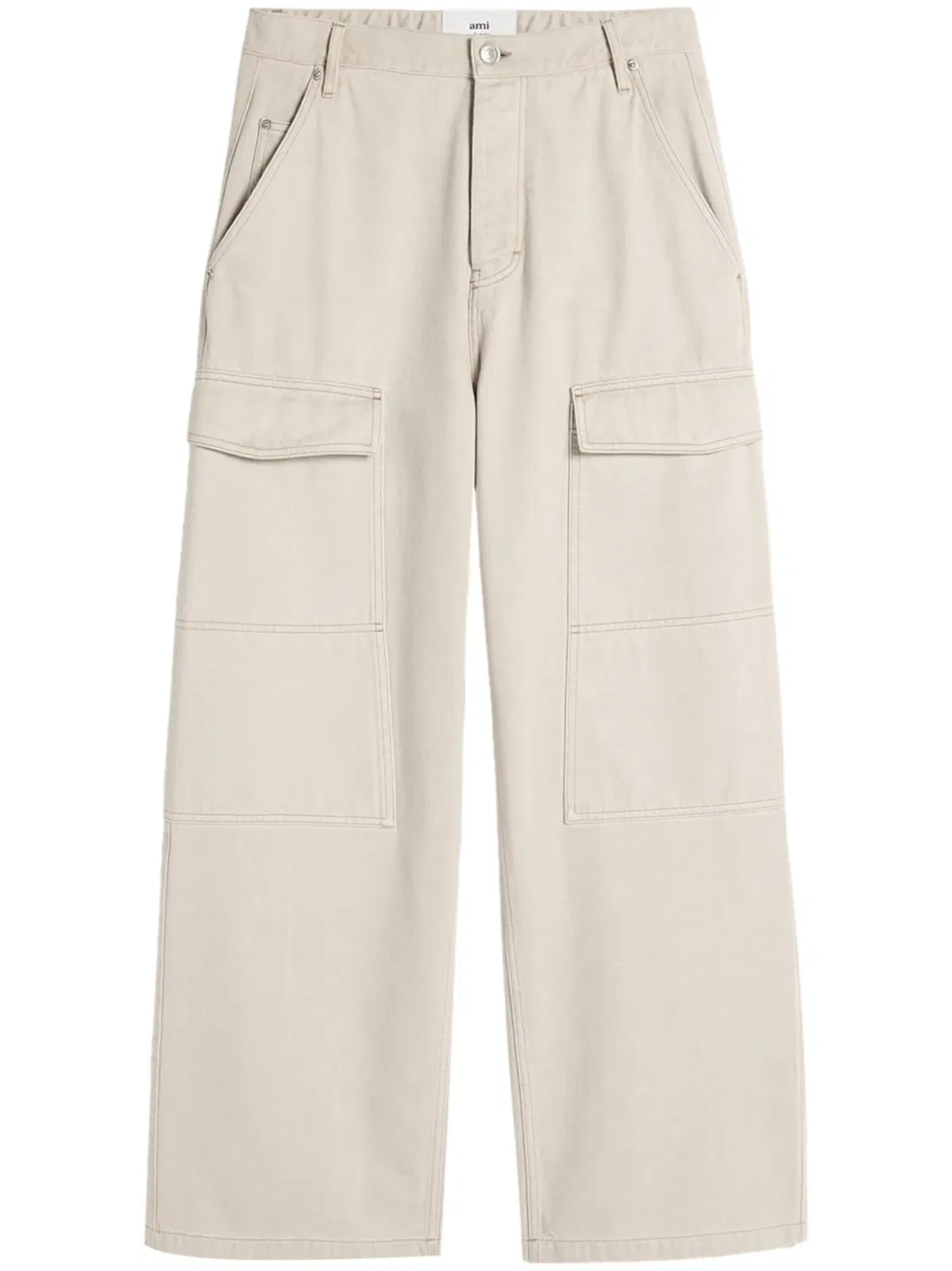 Джинсы Worker Baggy от AMI Paris, слоновая кость