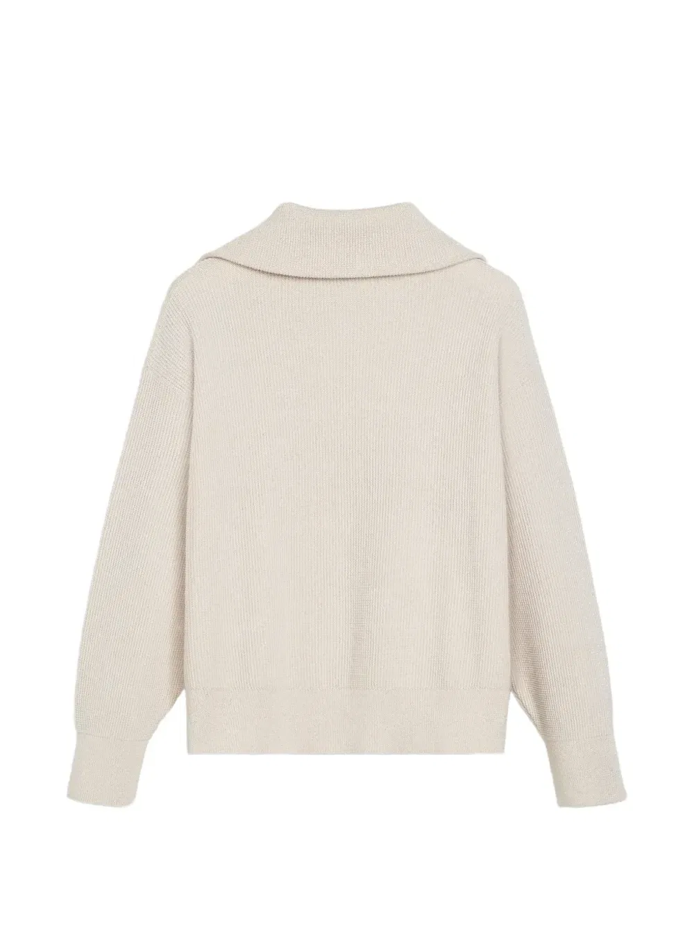 Кардиган в рубчик на молнии Brunello Cucinelli Kids, бежевый — фото 2