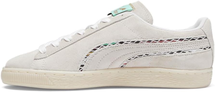 Мужские кроссовки PUMA Suede Wal Mas Camp с шнуровкой, повседневные- белые — фото 3