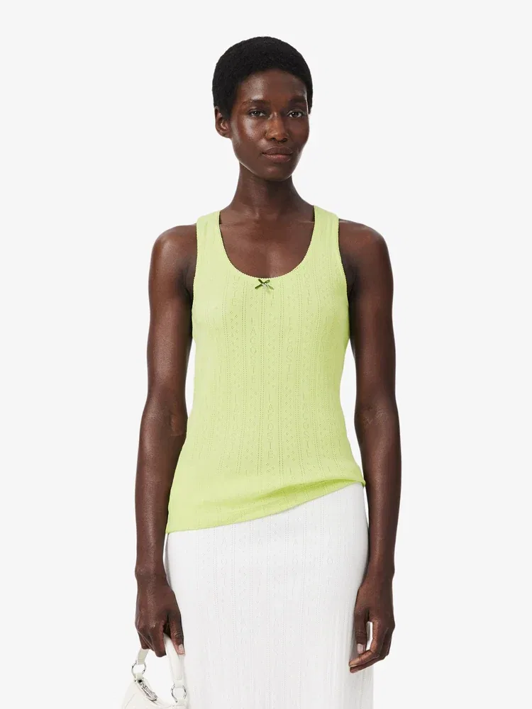 Майка LACOSTE Pointelle, Apple Green