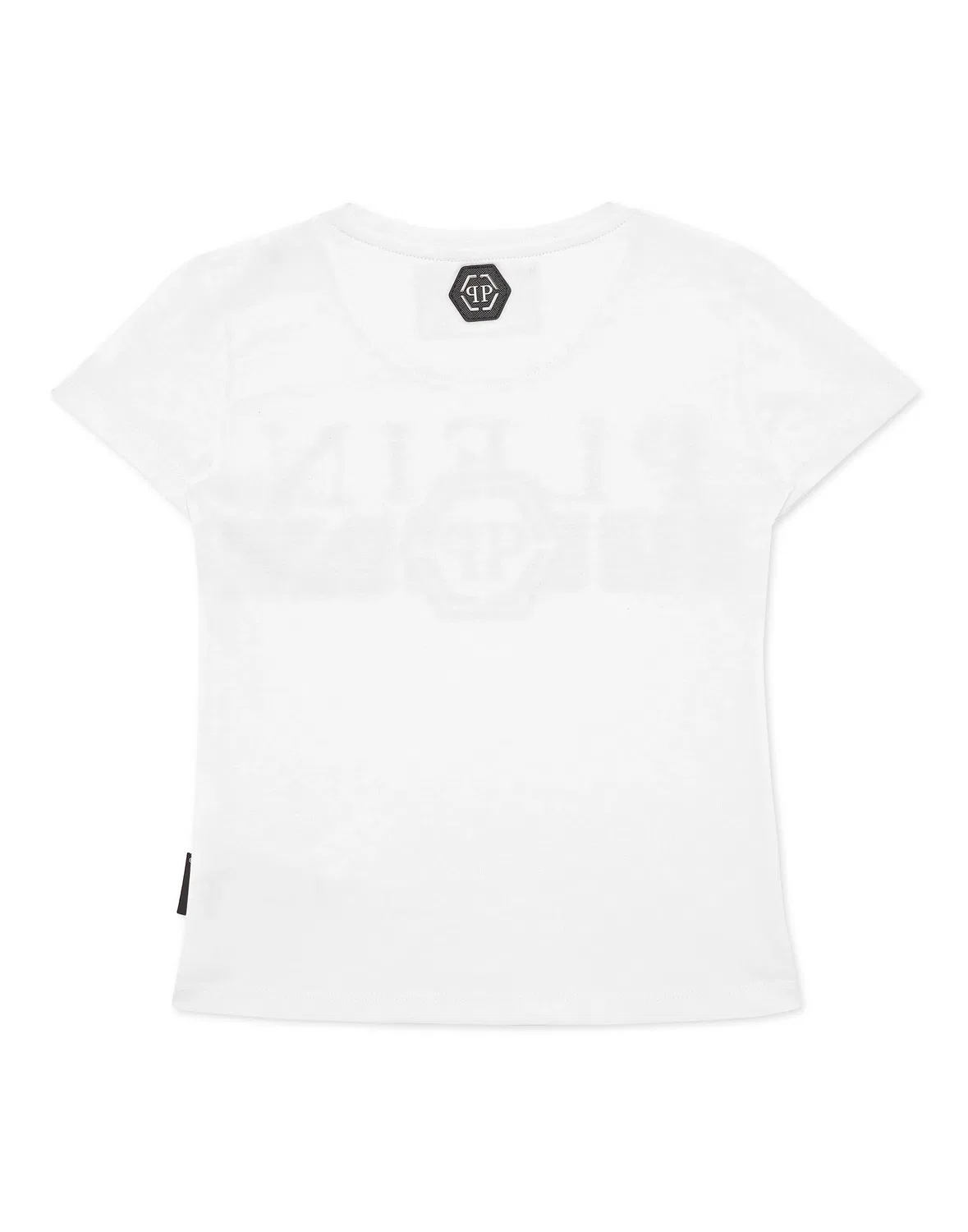 Детская футболка прямого кроя с логотипом и стразами T-Shirt Man Fit Strass PHILIPP PLEIN, черный — фото 3