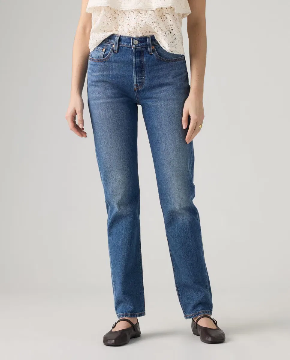 Женское прямые джинсы, Vaquero Recto 501 Jeans For Women, Levi's, синий — фото 3
