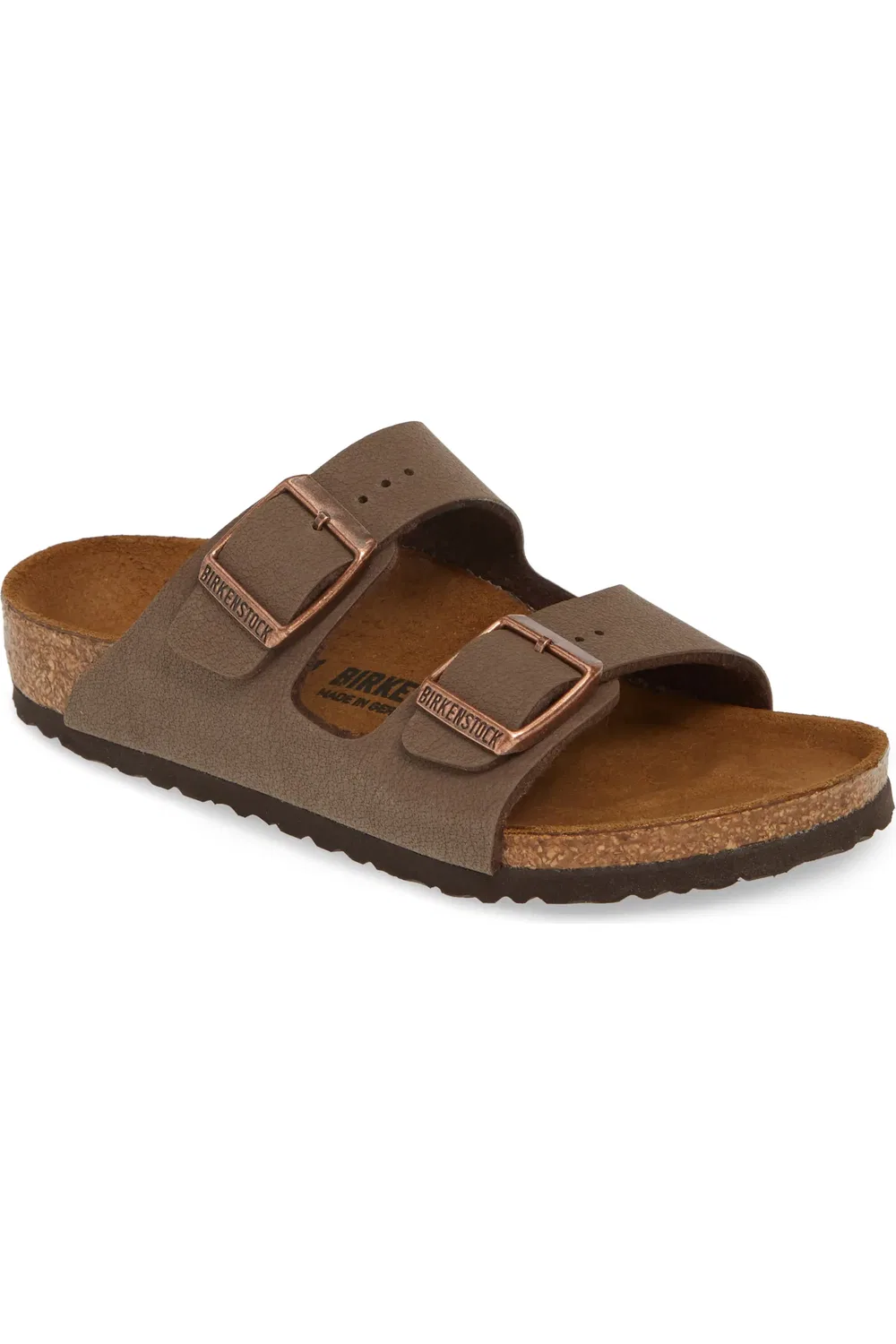 Детские сандалии с двумя ремнями Arizona Birkenstock, коричневый — фото 2
