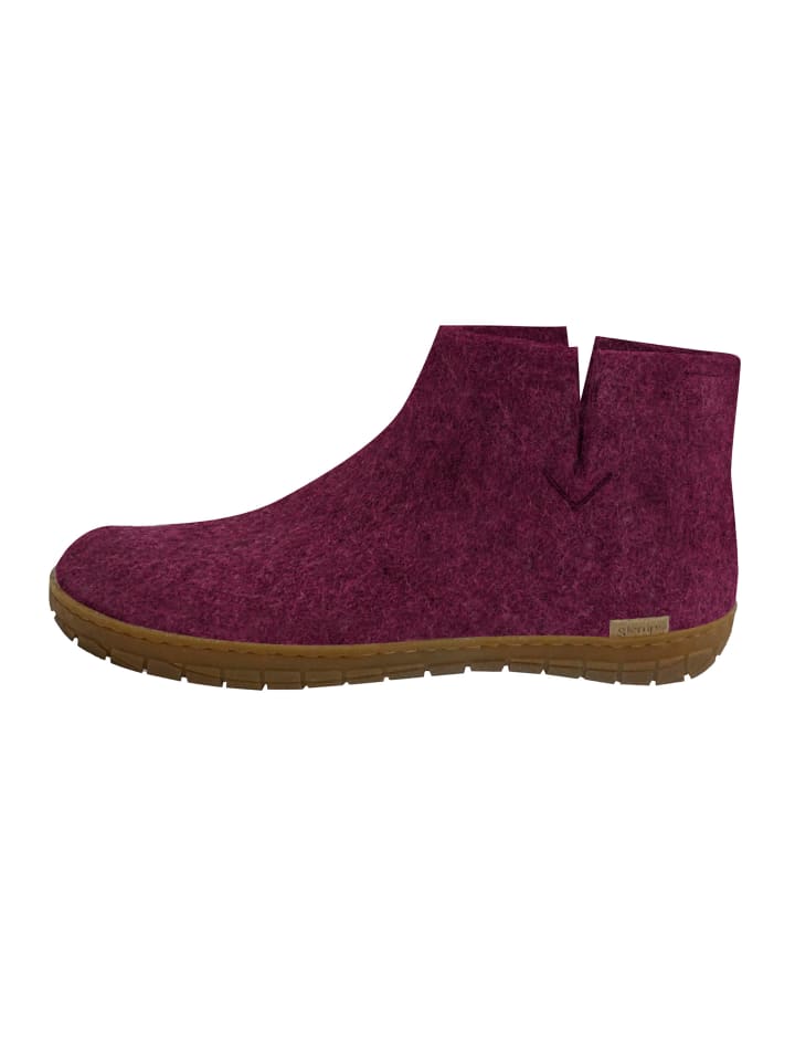 Сабо glerups Boots Naturkautschuksohle, цвет Cranberry