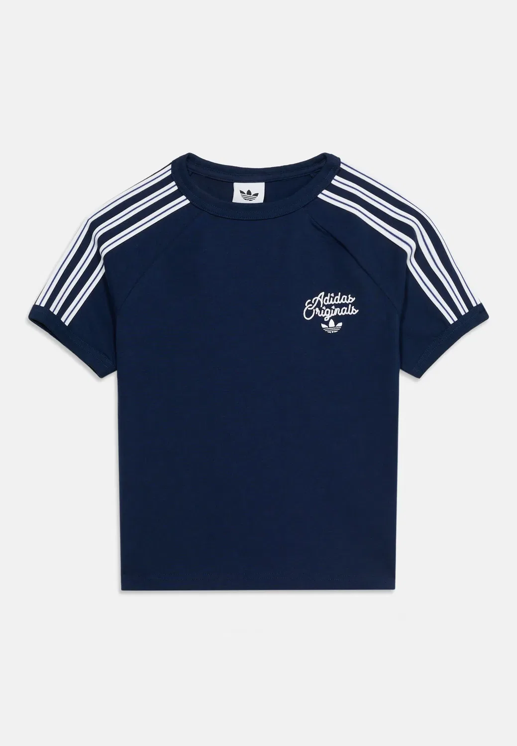 Футболка в полоску для подростков - футболка с принтом Adidas Originals, Night Indigo — фото 3