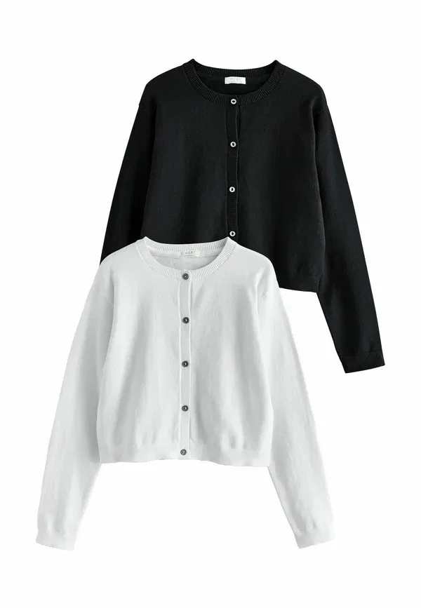 Кардиган трикотажный Regular fit - cardigan 2 pack - cardigan Next черный, белый