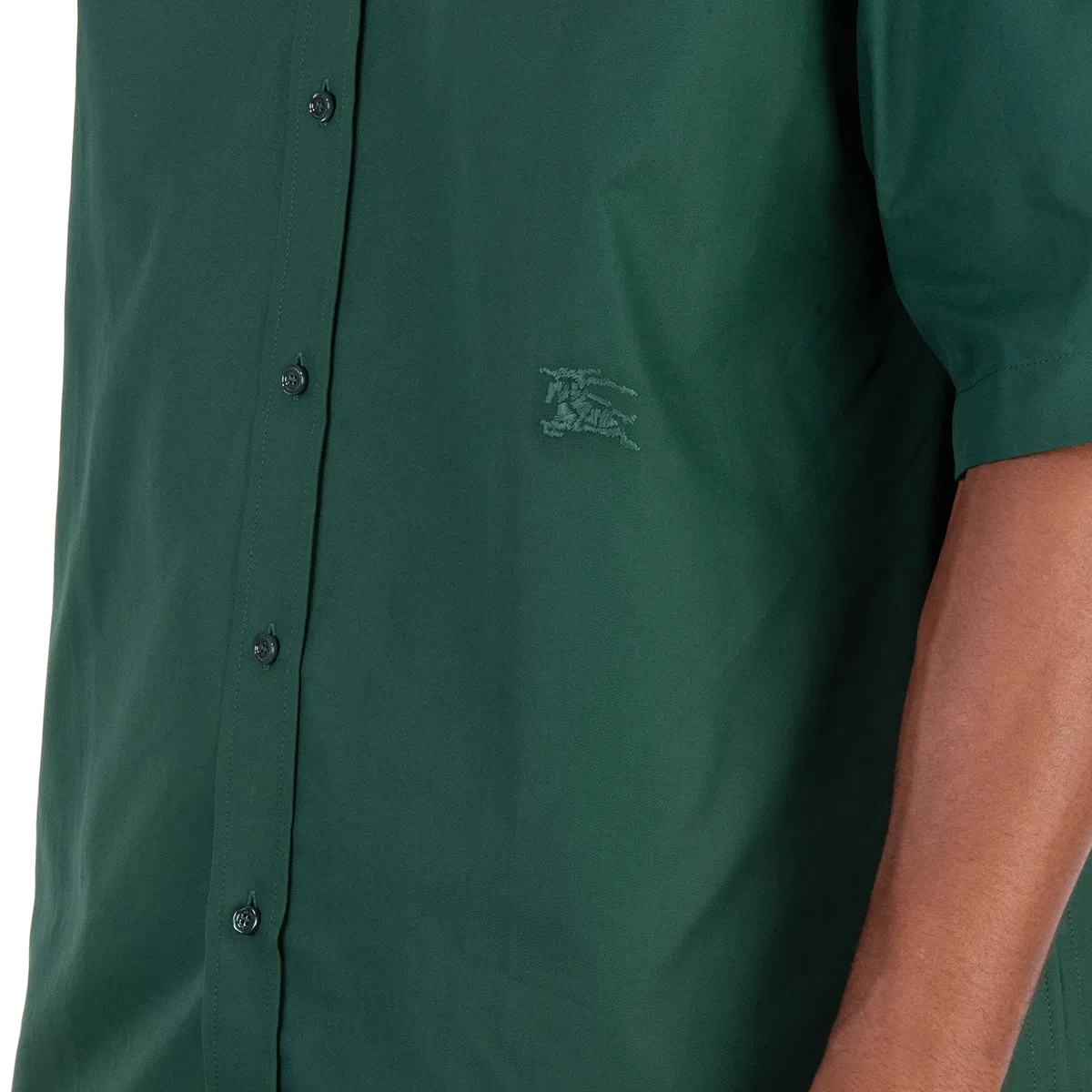Рубашка хлопковая оксфорд с вышивкой Cotton Oxford EKD-Logo Embroidered Shirt Burberry — фото 2