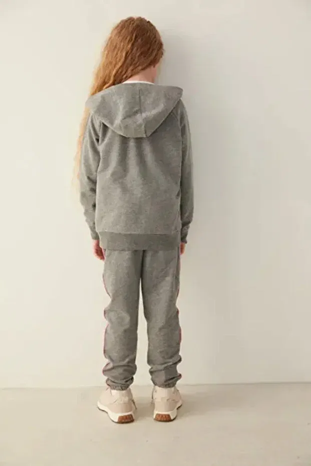 Детский кардиган для девочек с капюшоном Sportswear Penti, Gray — фото 2