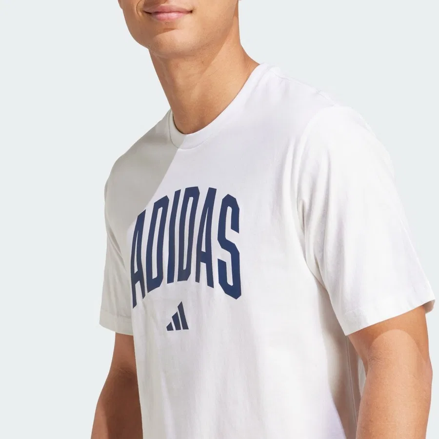 Футболка с принтом M Collegiate T adidas, Белый — фото 4