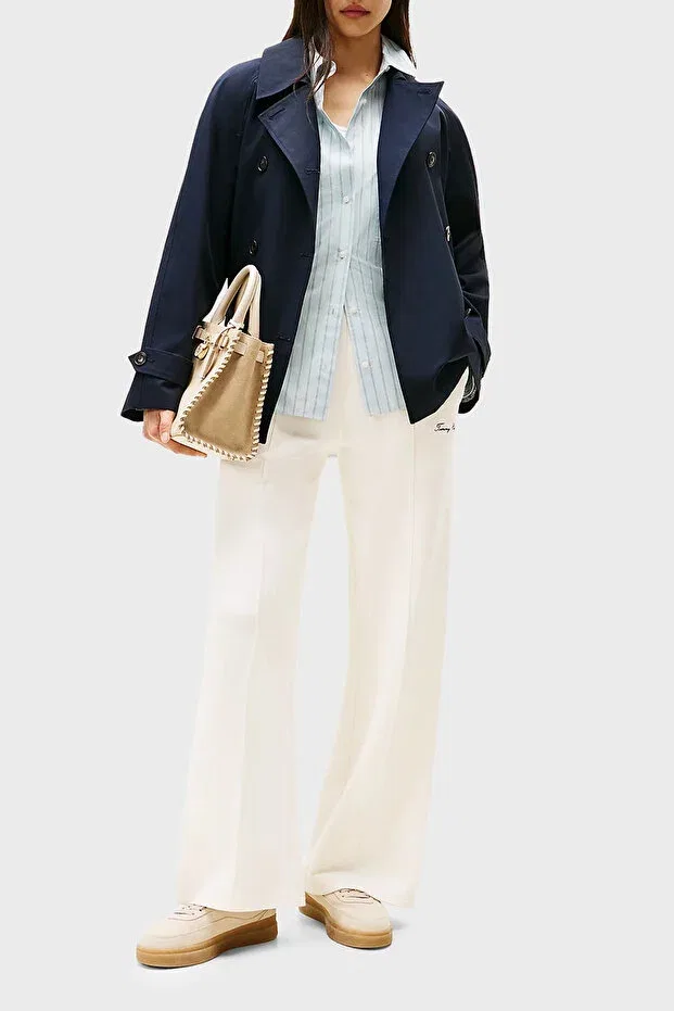 Женские брюки хлопковые Tommy Hilfiger, White