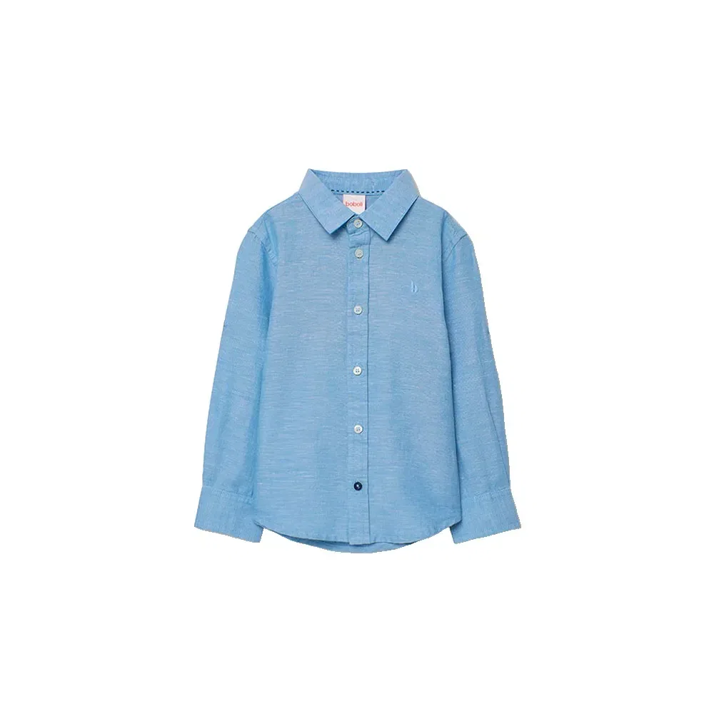 Длинный рукав рубашка Boboli 873019, синий