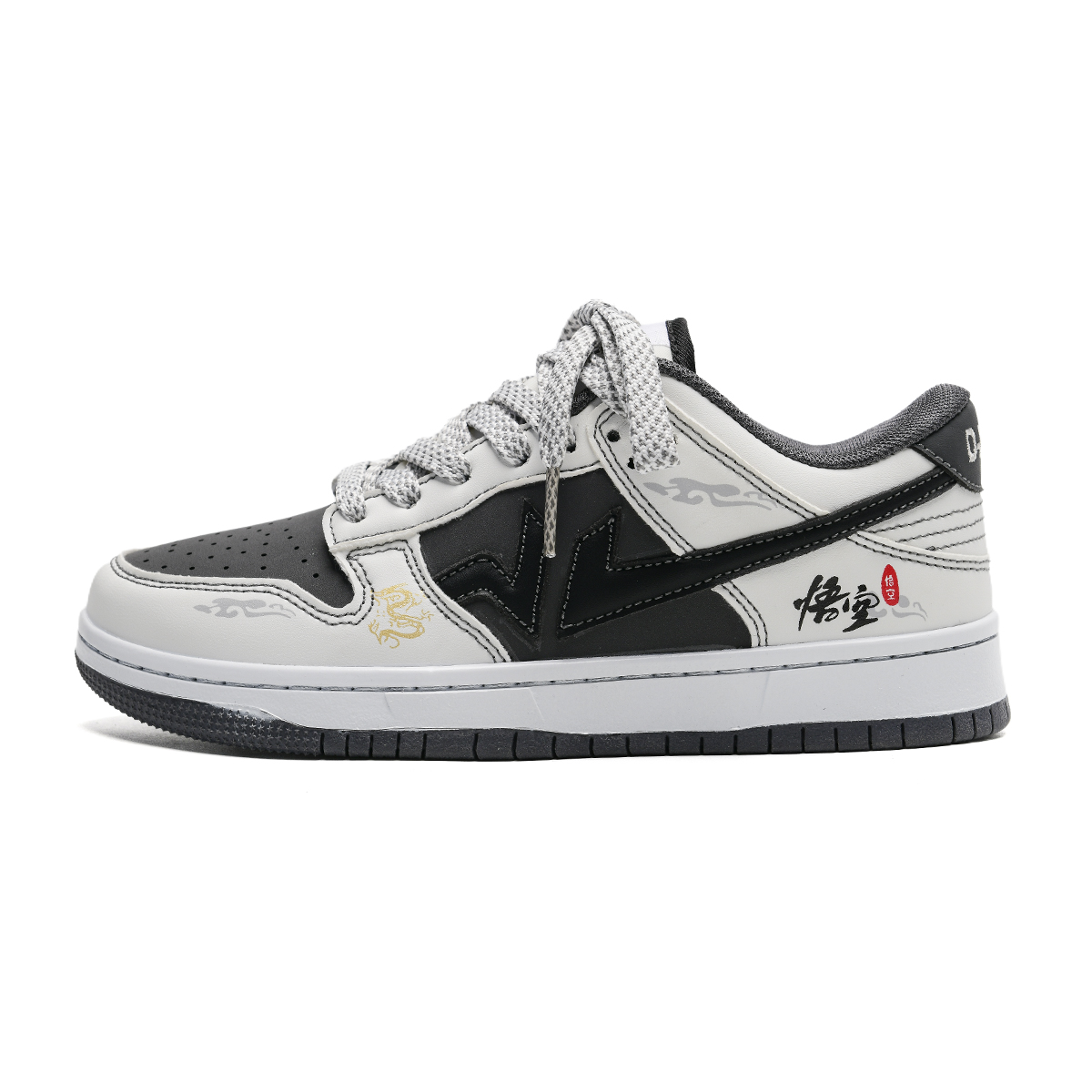 

7 SEVFUN Скользоустойчивые унисекс скейтерские кроссовки Wukong Blue - White Black, цвет White Black