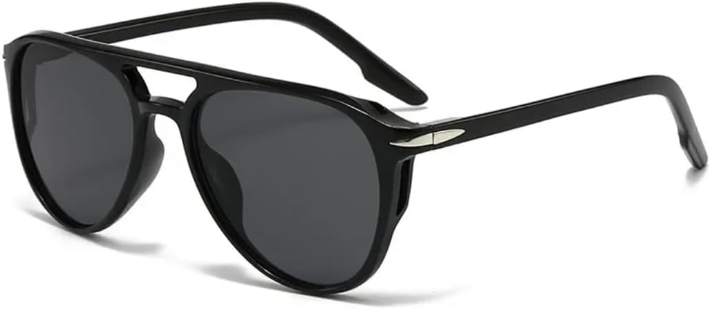 

Винтажные солнцезащитные очки с заклепками большого размера для женщин и мужчин в стиле панк, в крупной оправе, роскошные очки с защитой от УФ-излучения UV400 VFDHN, Black Black