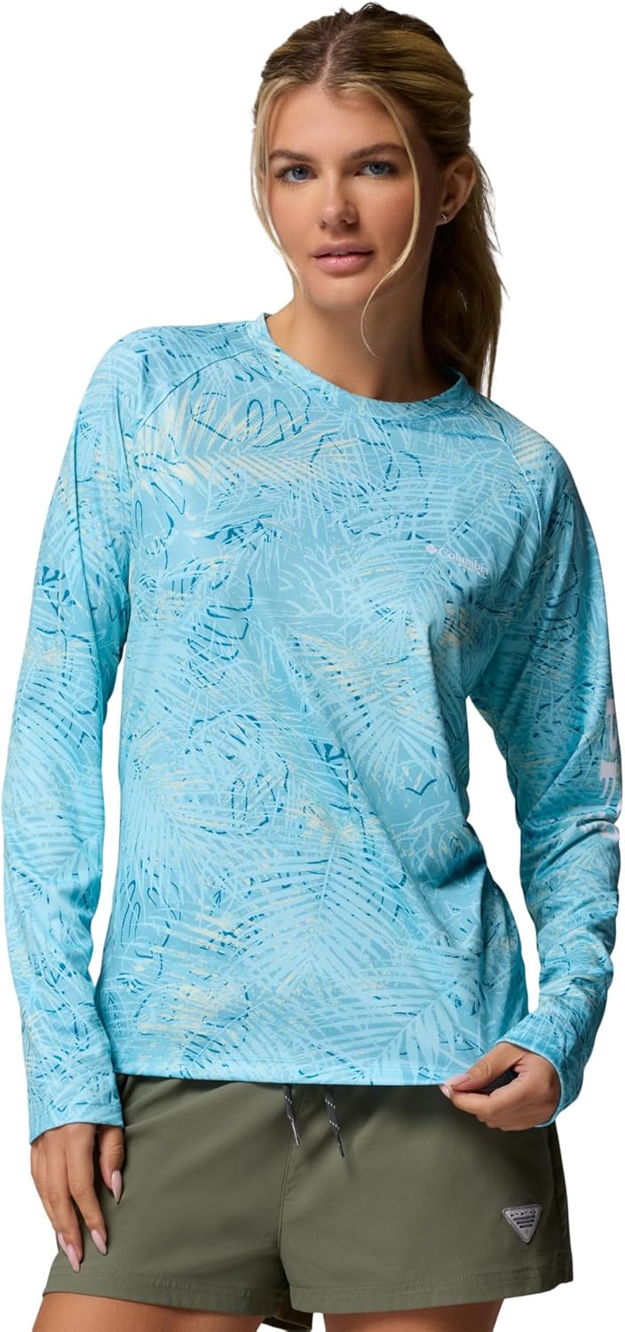 

Женская футболка Columbia PFG Super Tidal с длинным рукавом, рыболовная рубашка, винтажный синий, размер S
