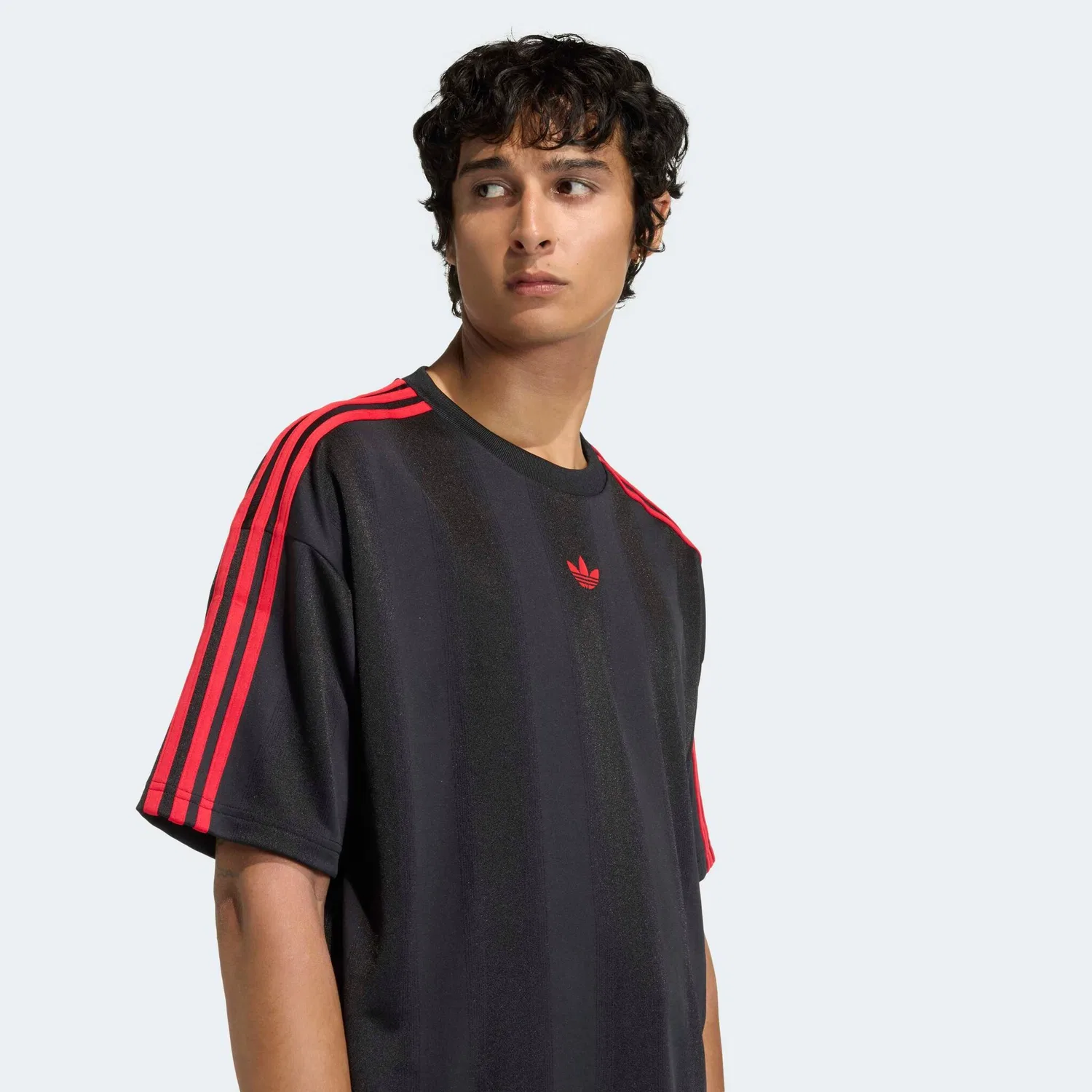 Мужская футболка с джаккардовым узором Adidas Originals, Black/Black — фото 2
