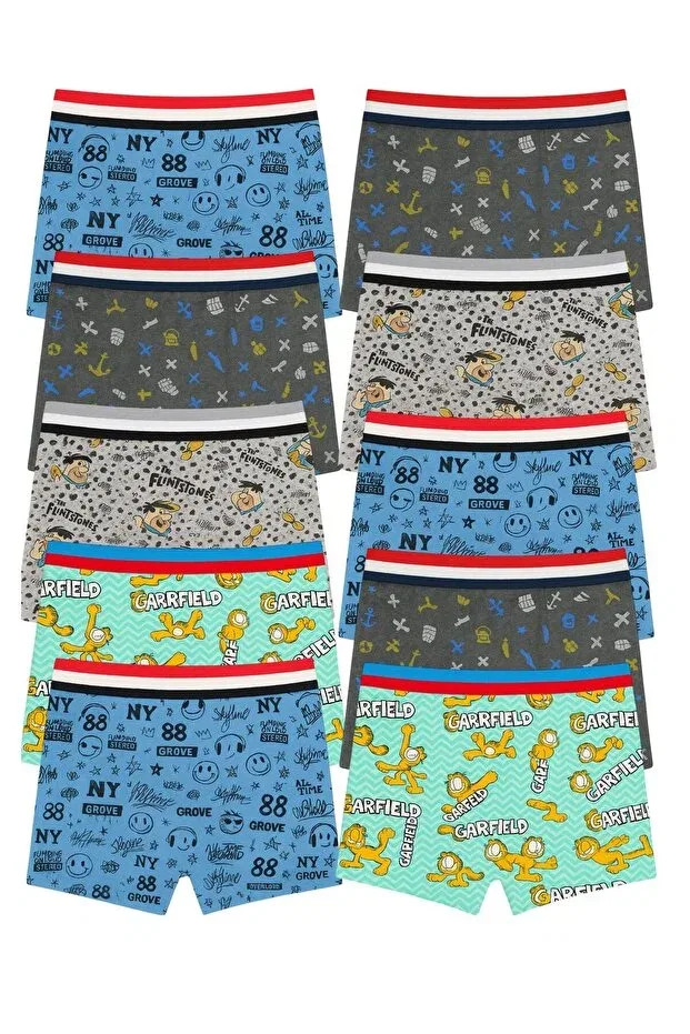 Детские боксеры для мальчиков хлопковые комплект 10 шт Basics Exlove, Multicolor — фото 2