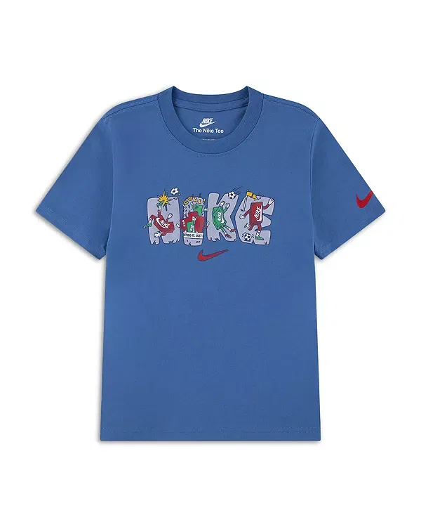 Детская футболка для мальчиков хлопковая Nike, Star Blue
