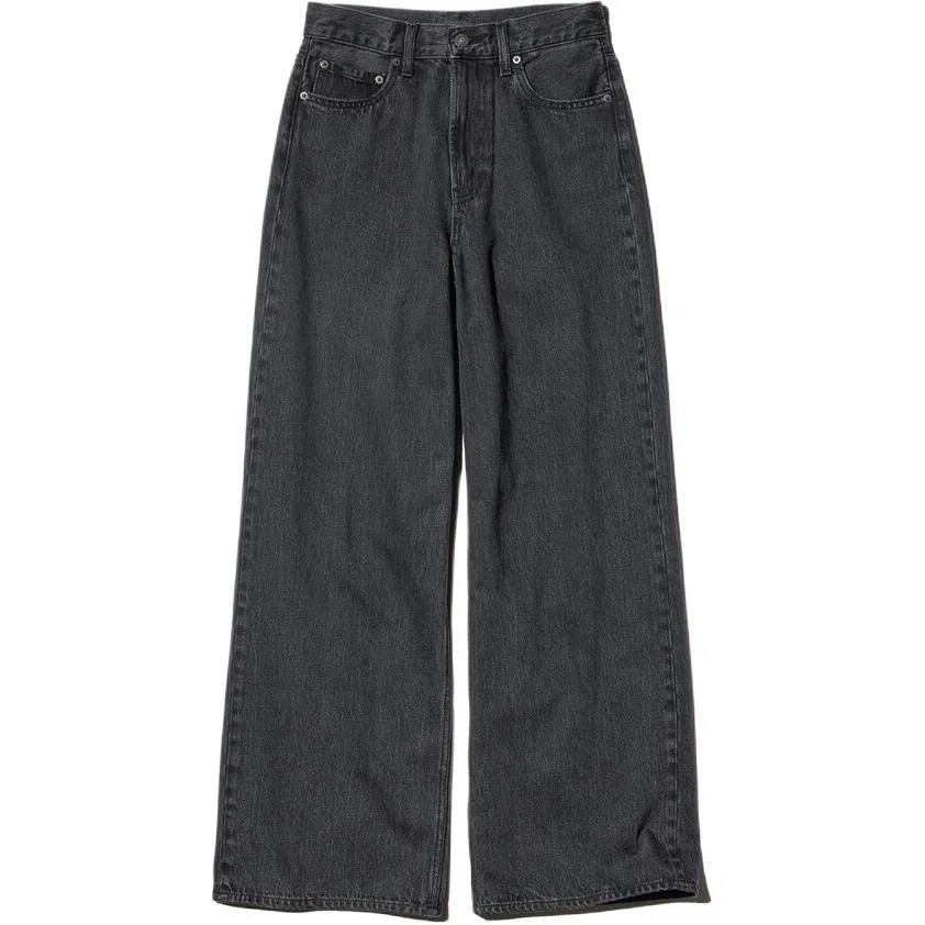 Женские джинсы прямого кроя UNIQLO, Dark Gray