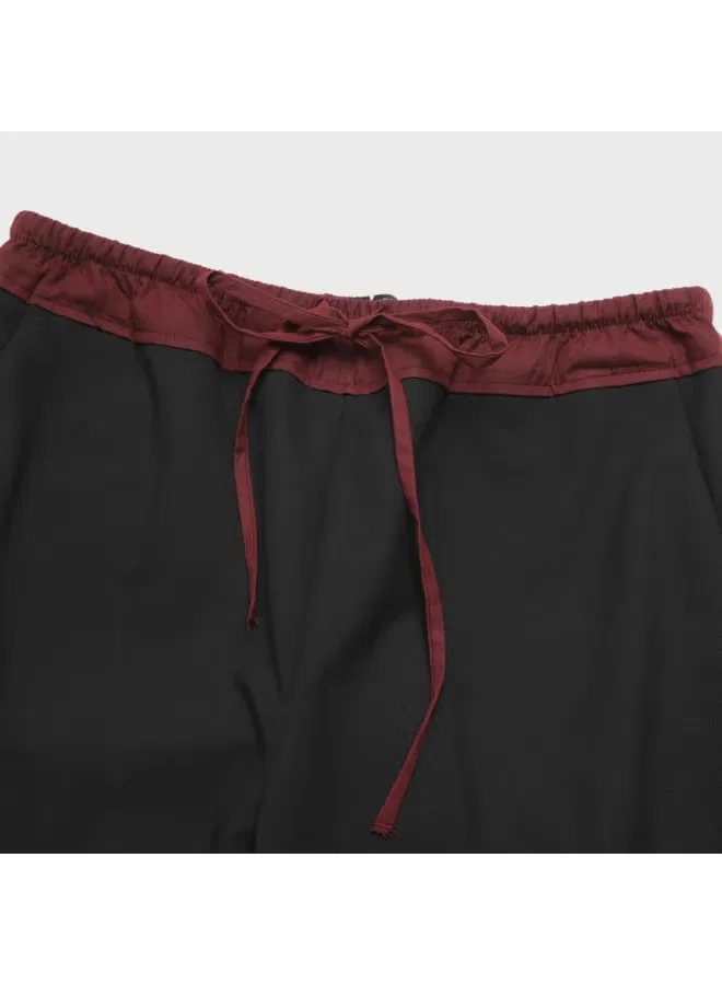 Брюки широкие с эластичным поясом-кулиской Zara, черный — фото 4