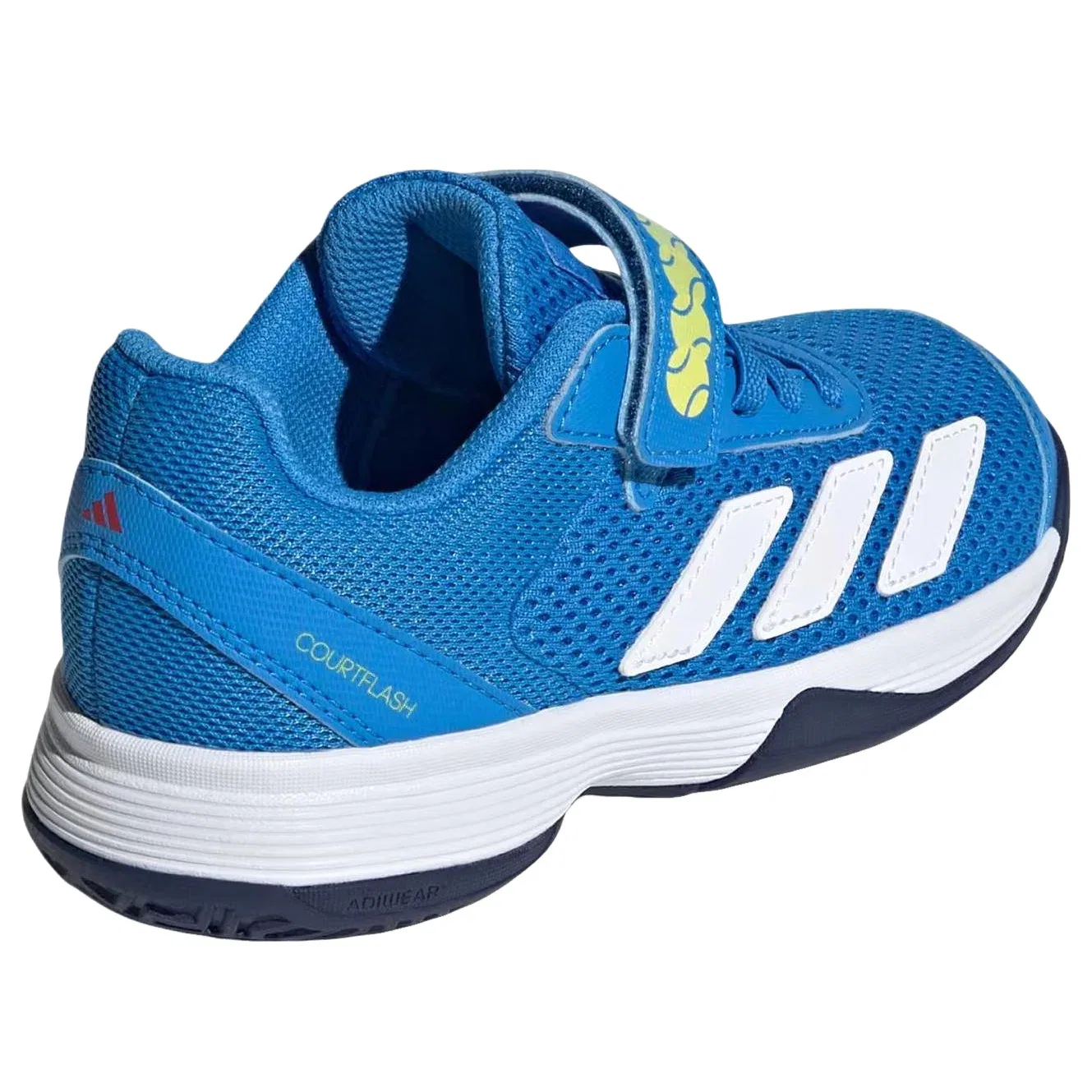 Детские кроссовки для тенниса с липучками Courtflash Adidas, синий — фото 4