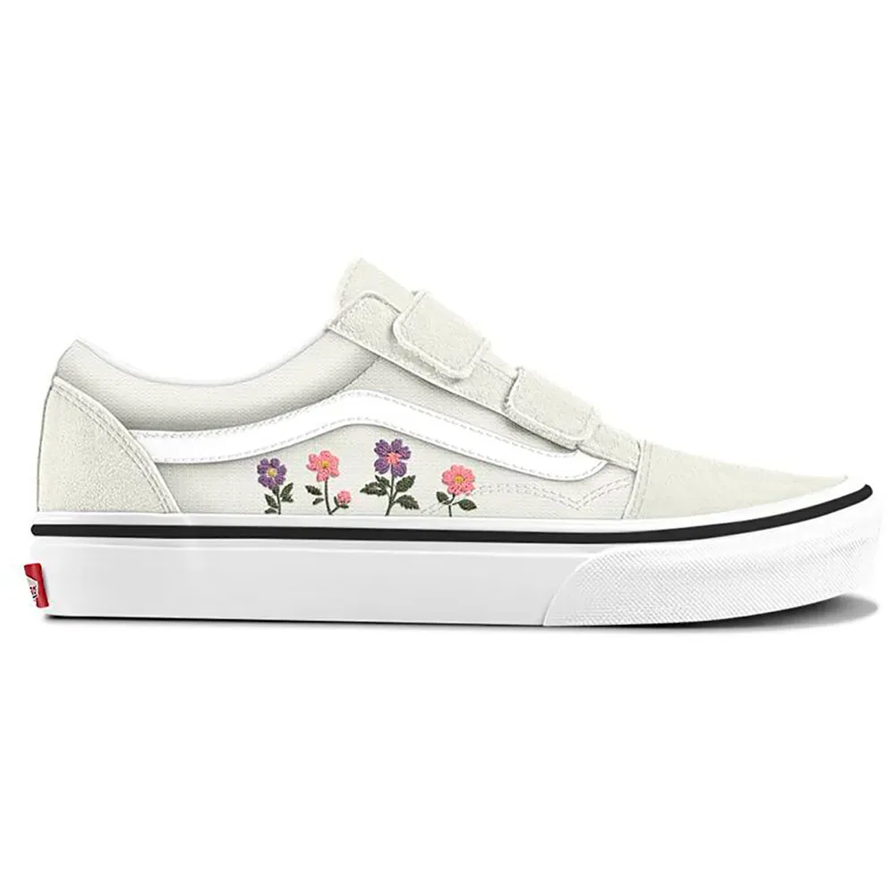 Детские кеды с липучками Old Skool V Vans, White