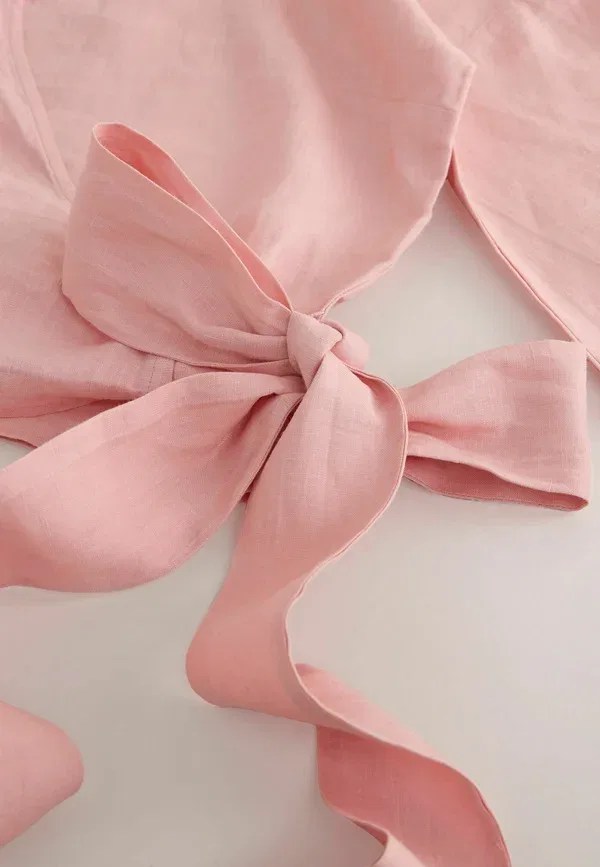 Блуза льняная Blouse Next, pale pink, бледно-розовый — фото 3