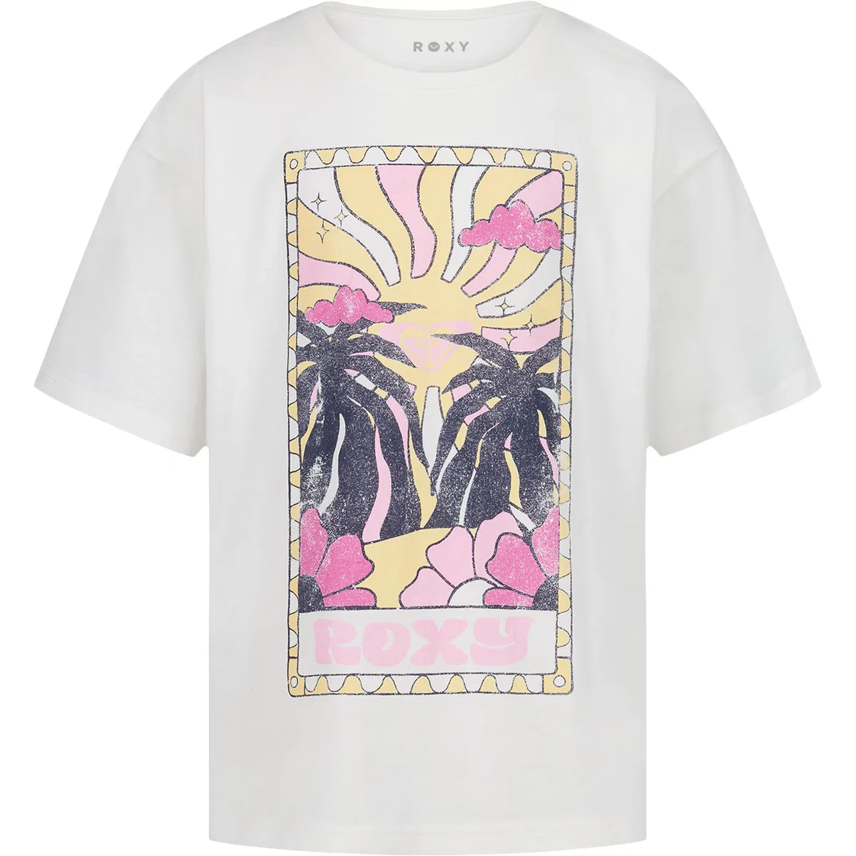 Детская футболка оверсайз с принтом Sun-Kissed Oversized T-Shirt Roxy, Egret